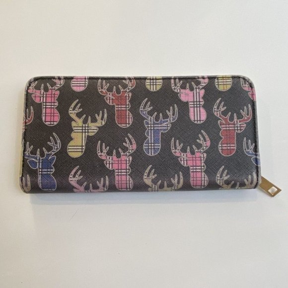 Simply Southern Womens zip Wallet deer head plaid Multicolor - Picture 3 of 8